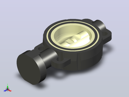 多套+GF+手动蝶阀567型晶片式蝶阀3D模型