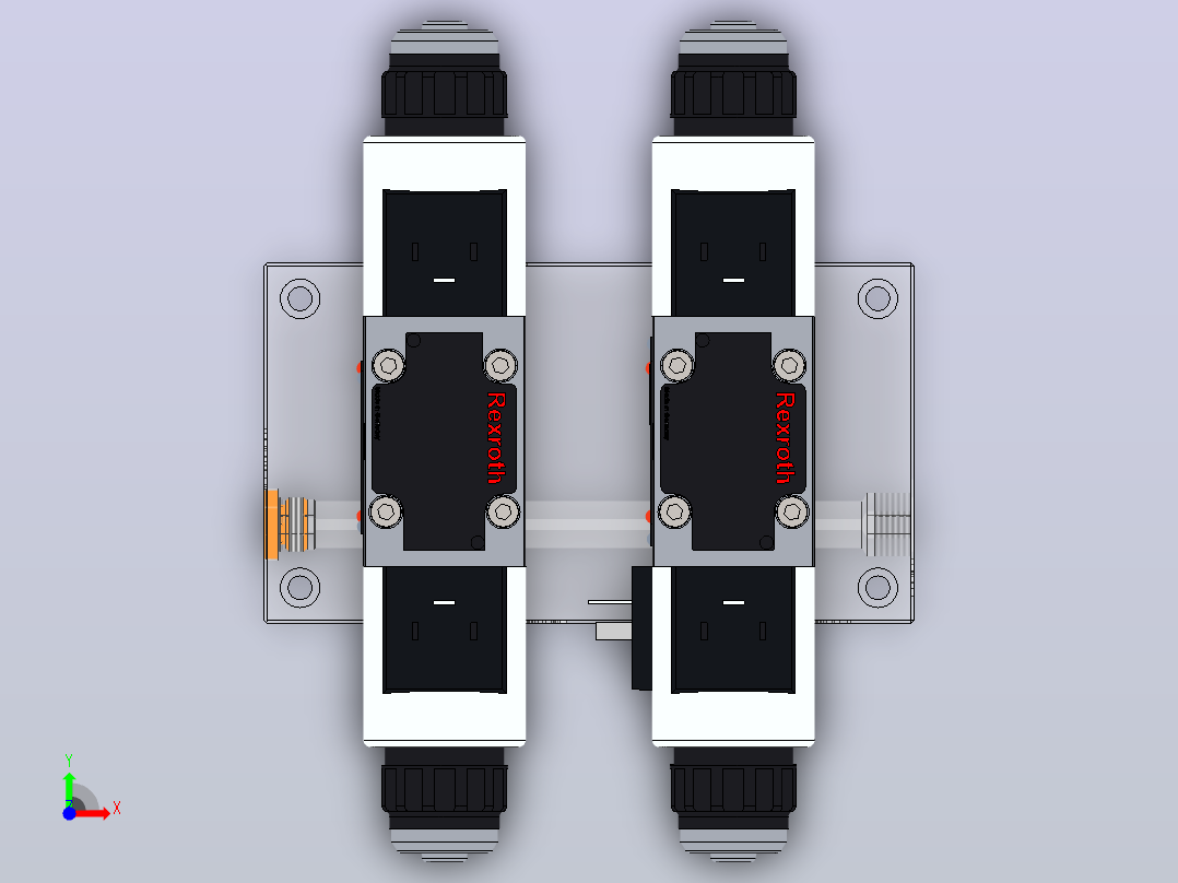 四通差动式调速回路液压系统（SW+CAD+说明书）前视图