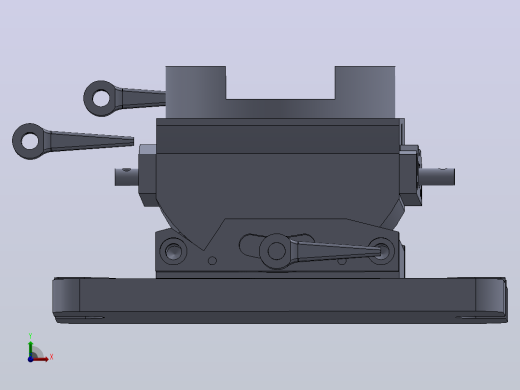 工具台虎钳3D图纸 Solidworks设计前视缩略图
