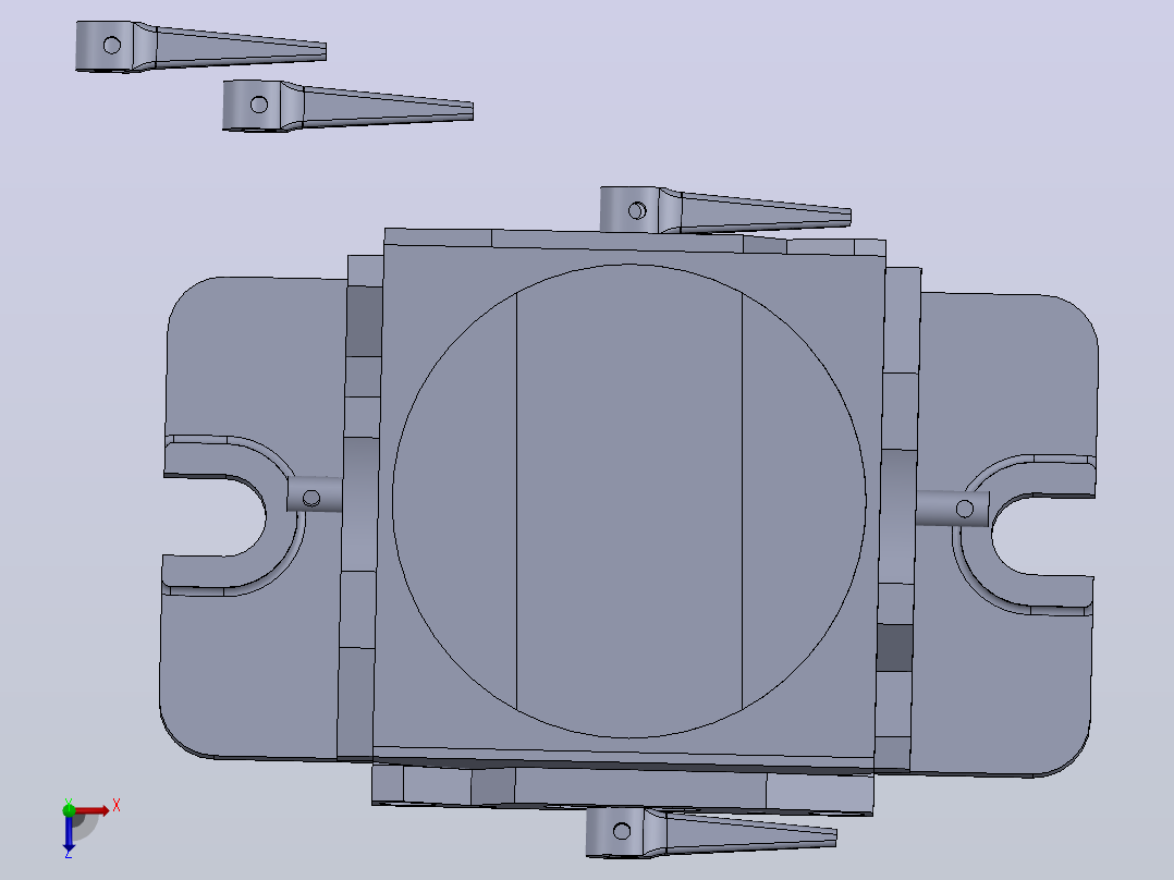 工具台虎钳3D图纸 Solidworks设计俯视图