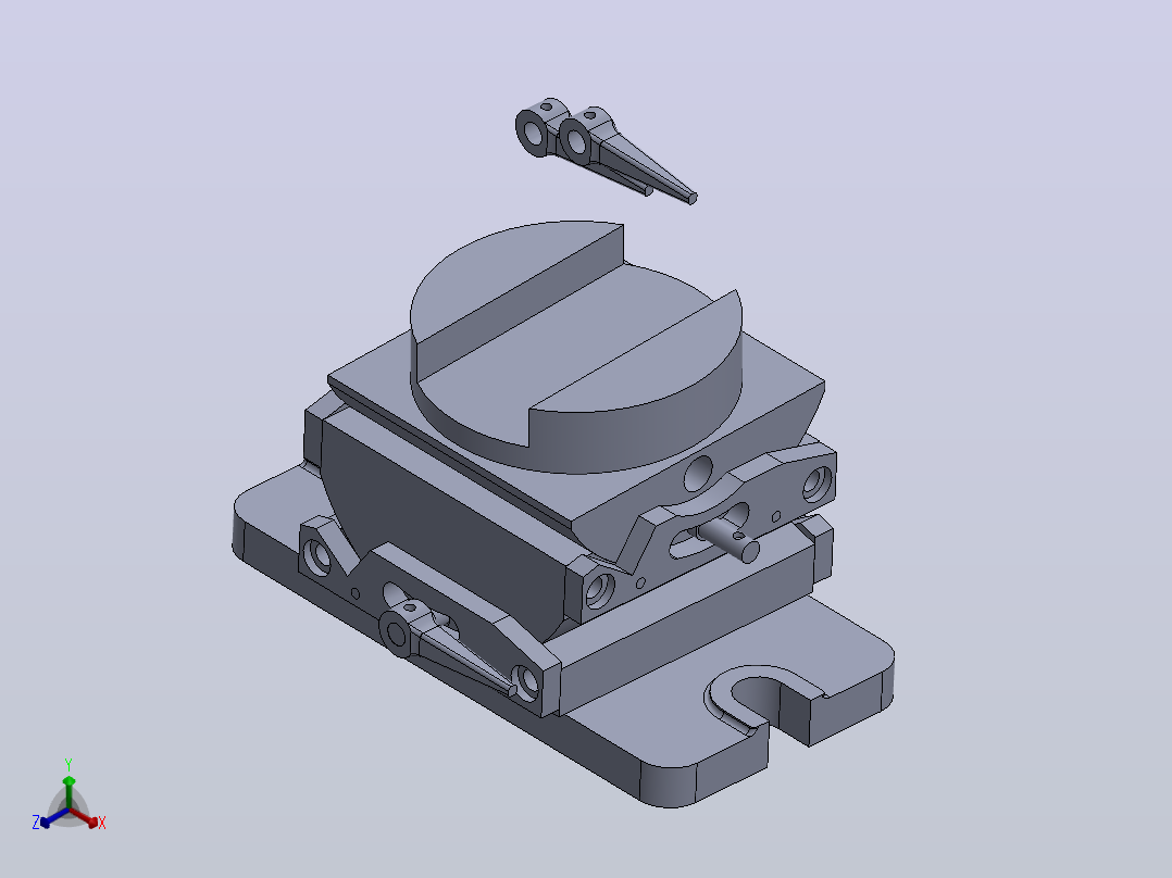 工具台虎钳3D图纸 Solidworks设计正等轴测图