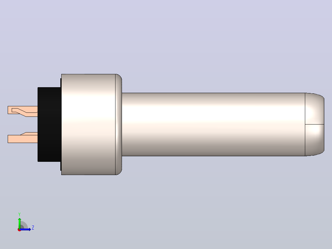 USB Type C 公头连接器左视图