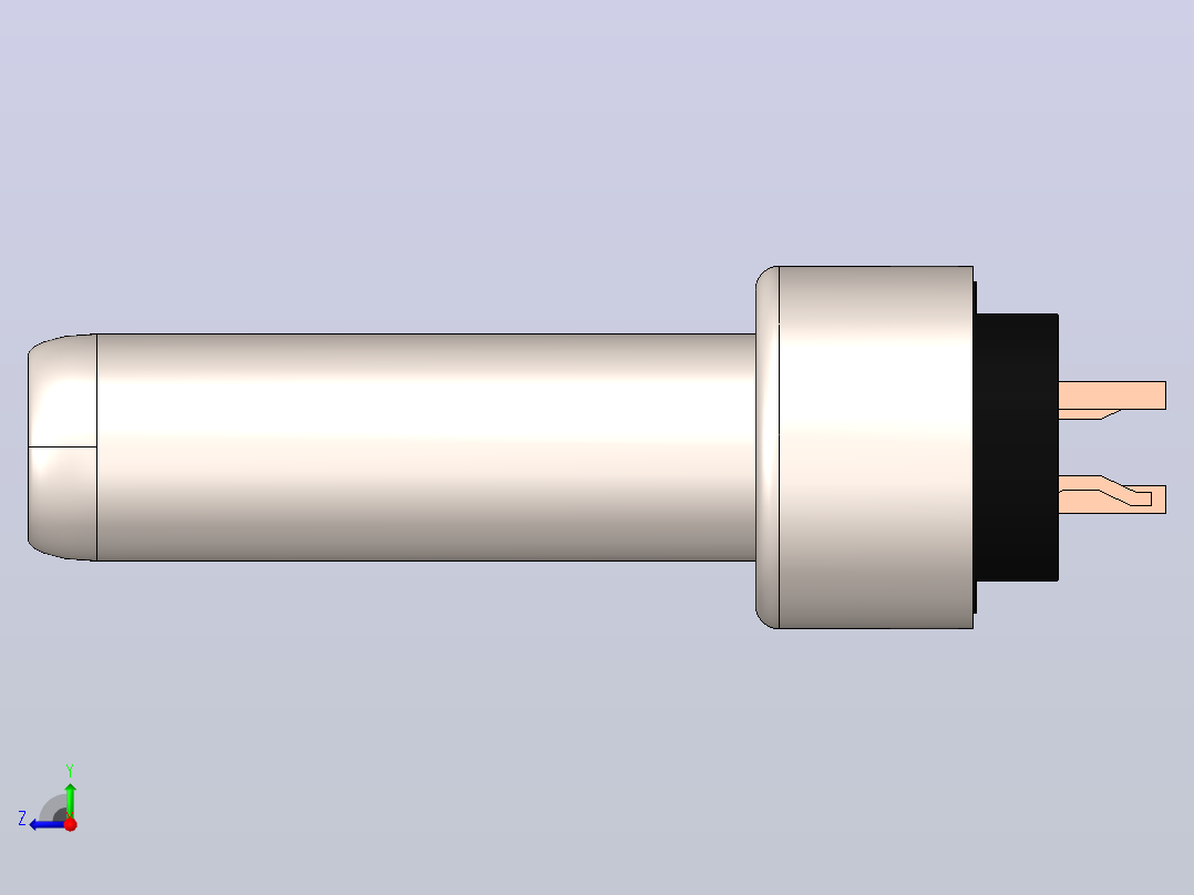 USB Type C 公头连接器右视图
