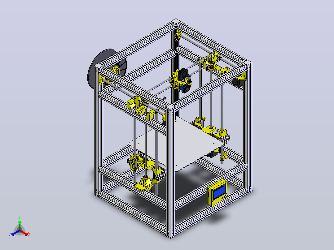 HyperCube Evolution 300-3d打印机正等轴测图