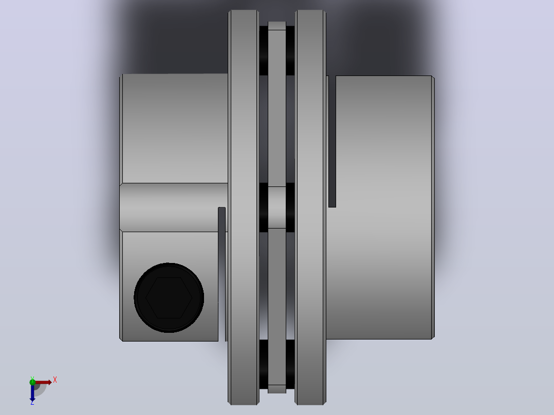 TM3 微型弹性膜片联轴器_TM3-68-16-16俯视图