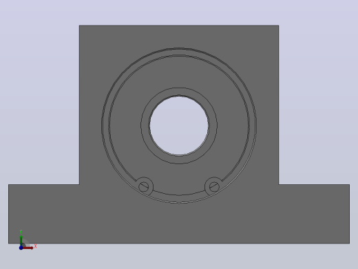 双轴承短T型轴承座组件_BDTS-6000-2Z-20-A前视缩略图