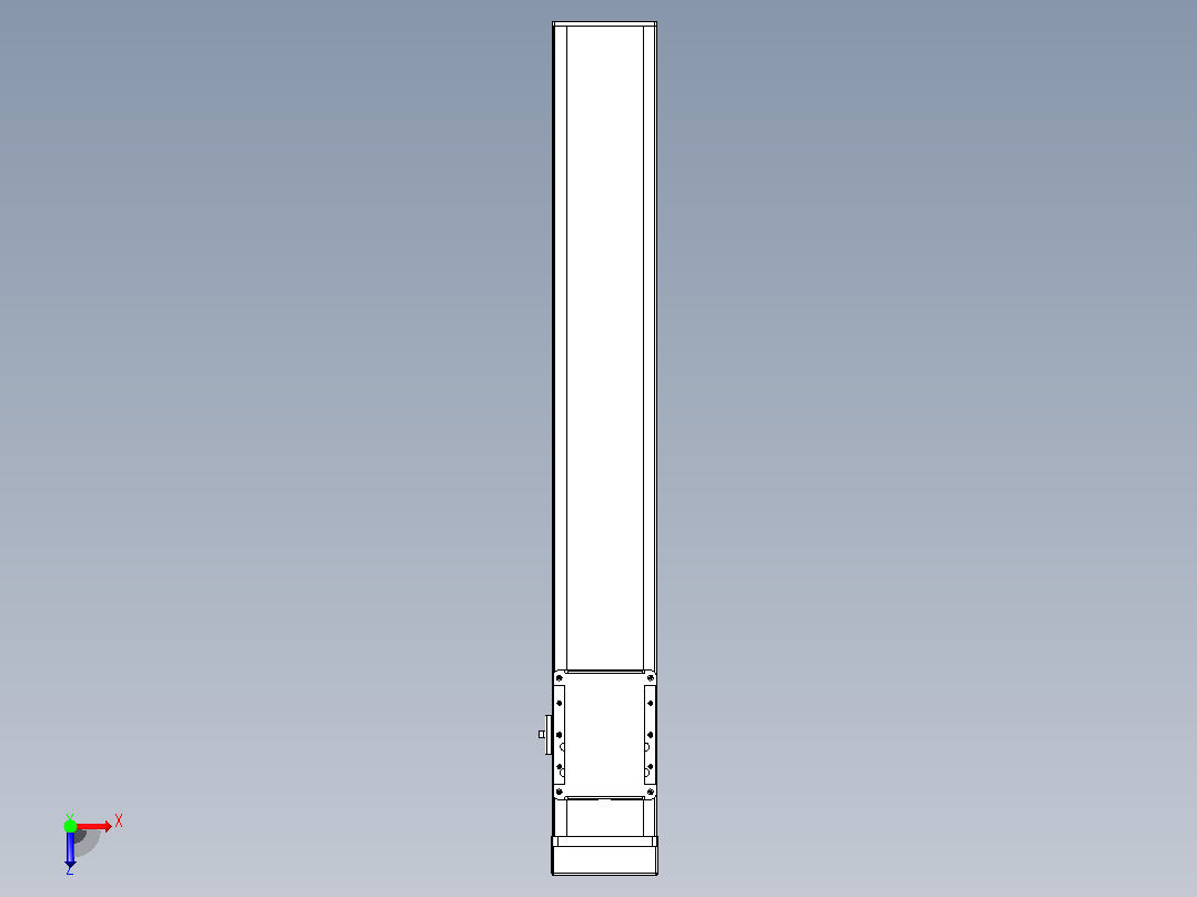 滚珠丝杠直线轴带导轨全封闭TPA-HCR-105D-1610C-L600-MP-C-P40-N3俯视图