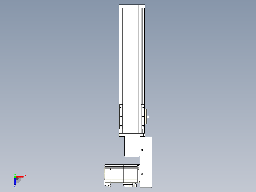 皮带直线轴半封闭可选导轨TPA-HNB-85S-90-L250-MR-C-P20-N3俯视图