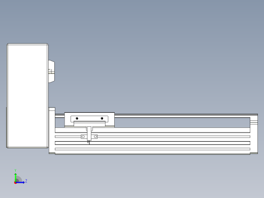 皮带直线轴半封闭可选导轨TPA-HNB-85D-90-L150-RU-Y-P20-N3左视缩略图