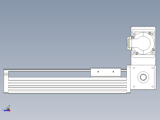 皮带直线轴半封闭可选导轨TPA-HNB-85D-90-L150-RU-Y-P20-N3右视缩略图