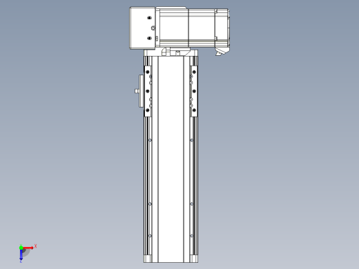 皮带直线轴半封闭可选导轨TPA-HNB-85D-90-L150-RU-Y-P20-N3俯视缩略图