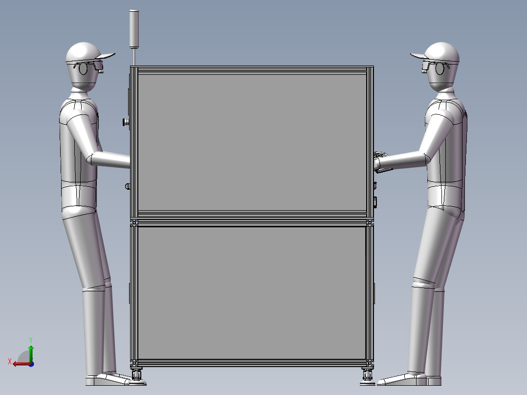 三联风扇装配自动线后视图
