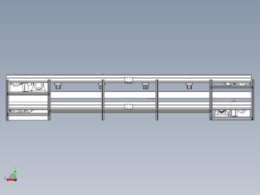 KJ线体（倍速链输送机）模型3D图纸 CATIA设计 附STEP后视缩略图