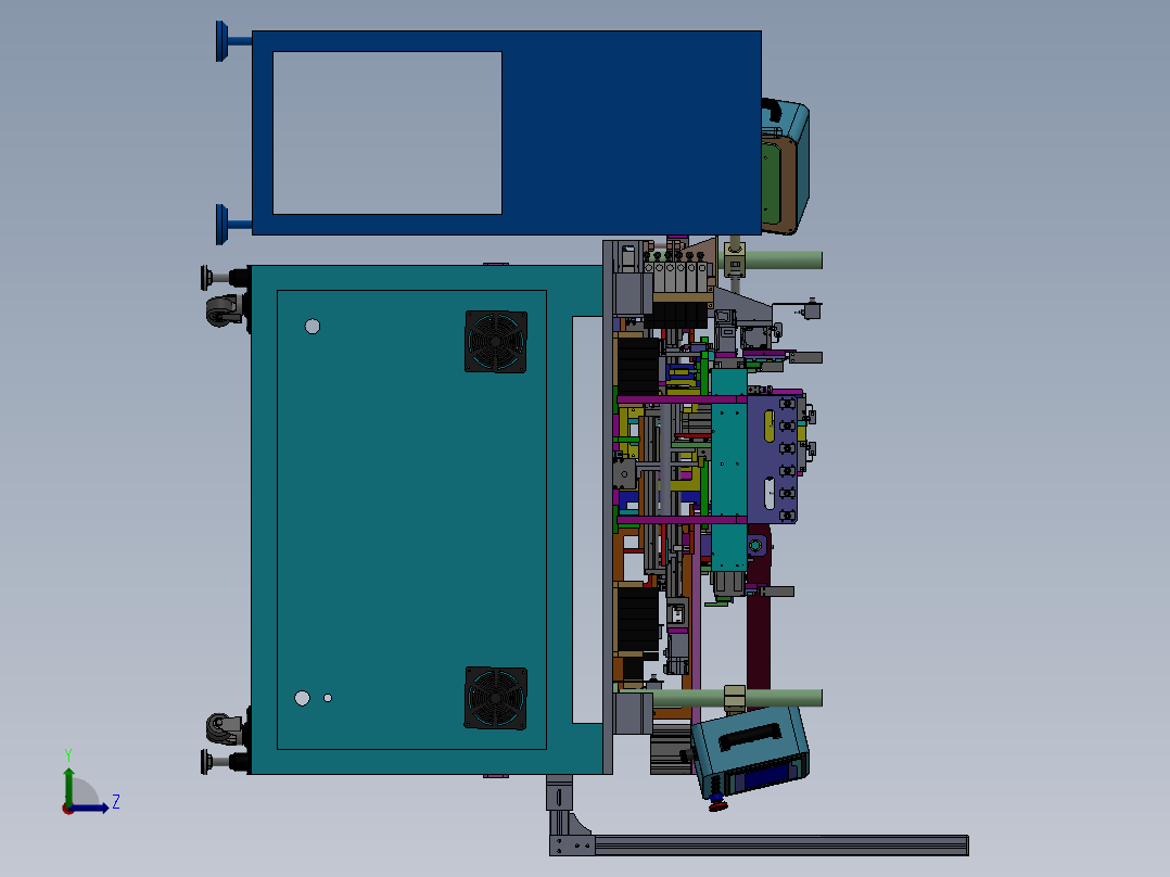 电子连接器NUT组装铆合自动机sw18可编辑左视图