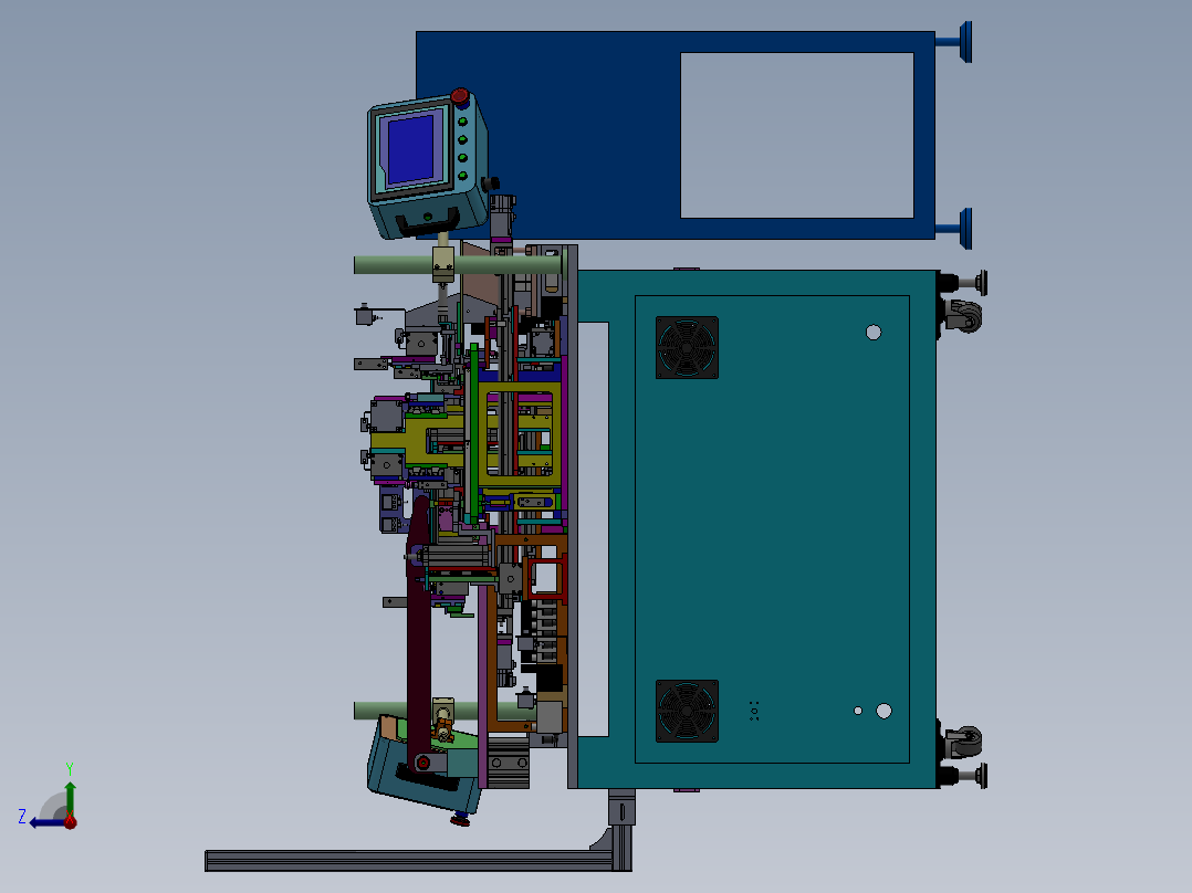 电子连接器NUT组装铆合自动机sw18可编辑右视图