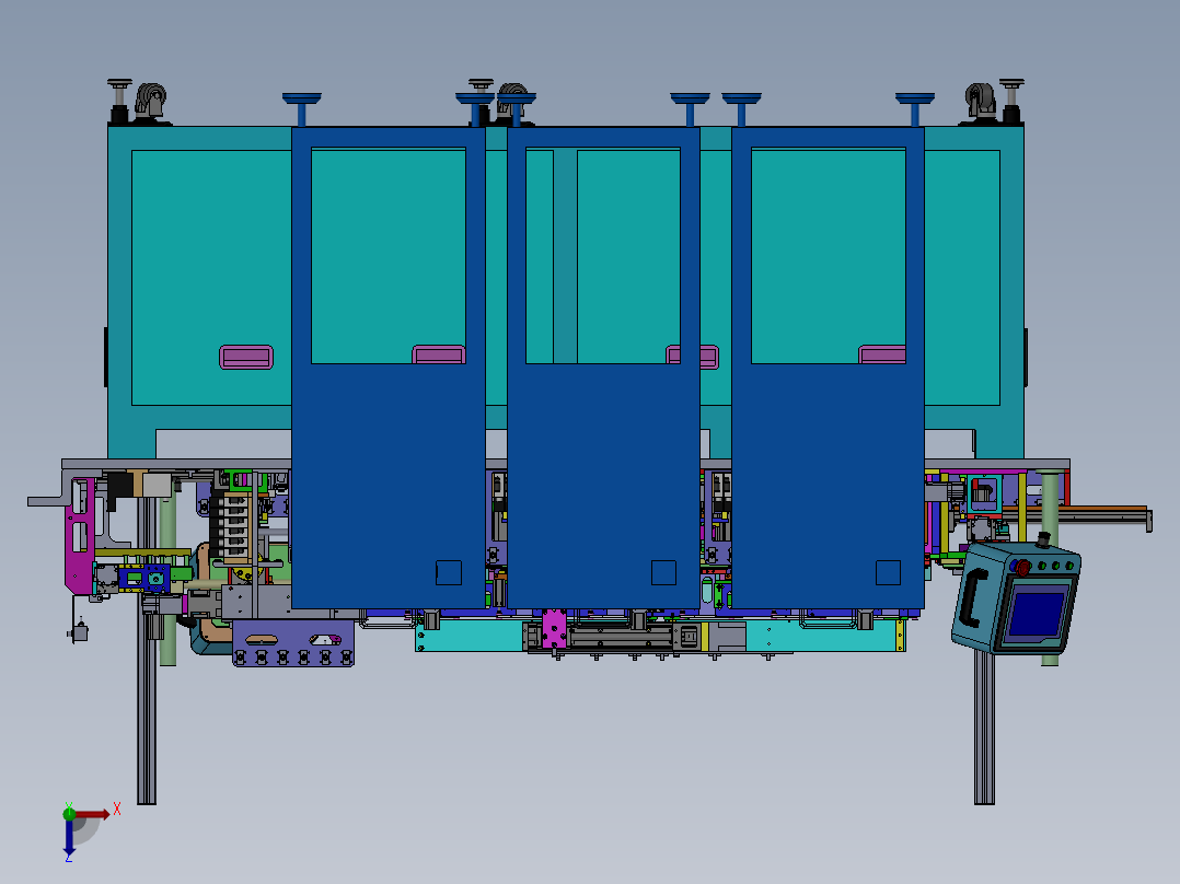 电子连接器NUT组装铆合自动机sw18可编辑俯视图