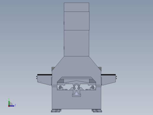 立式加工中心光机 3D图 机械设计素材3D模型左视缩略图