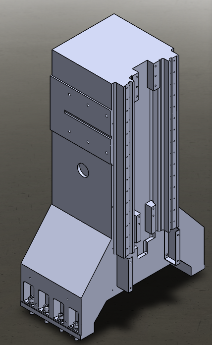 立式加工中心光机 3D图 机械设计素材3D模型