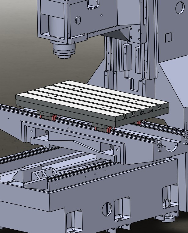 立式加工中心光机 3D图 机械设计素材3D模型