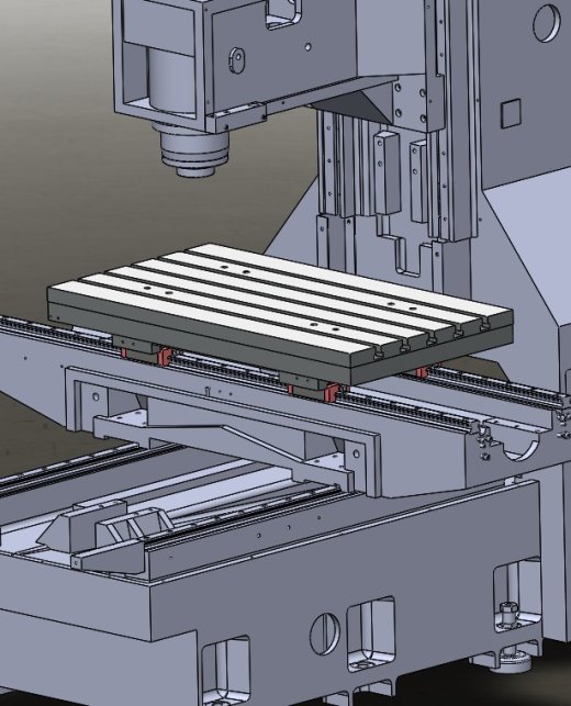 立式加工中心光机 3D图 机械设计素材3D模型缩略图