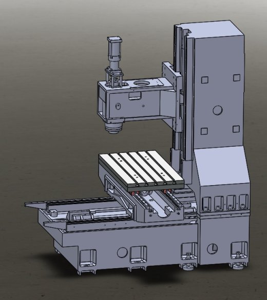 立式加工中心光机 3D图 机械设计素材3D模型缩略图