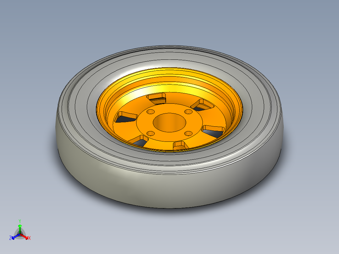 3.50-10轮胎3d模型正等轴测图