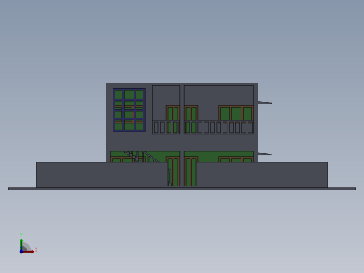 简单房屋别墅（SW2013前视缩略图
