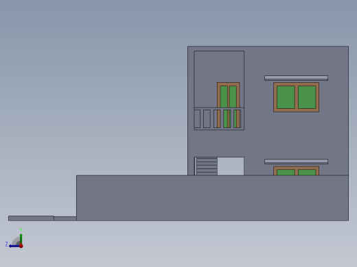 简单房屋别墅（SW2013右视缩略图