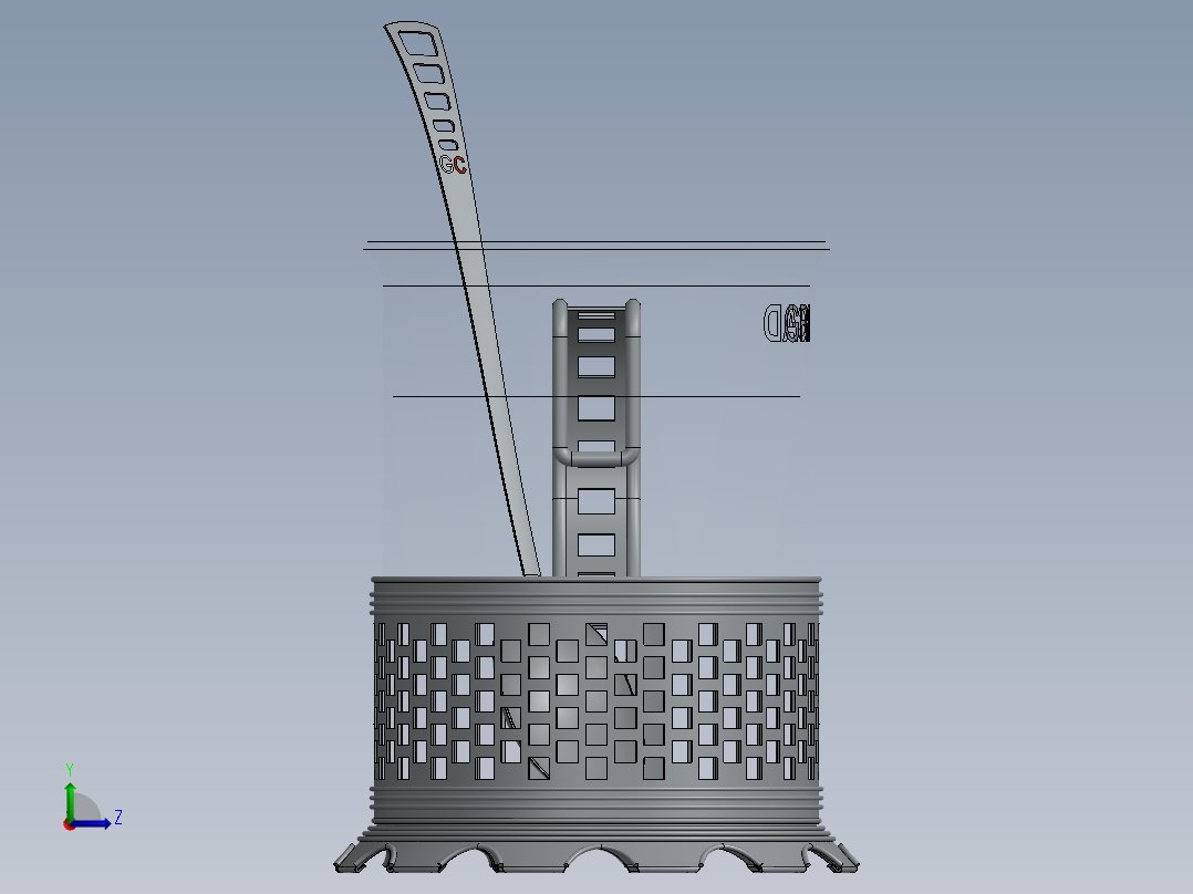 solidworks 创意茶杯设计图左视图