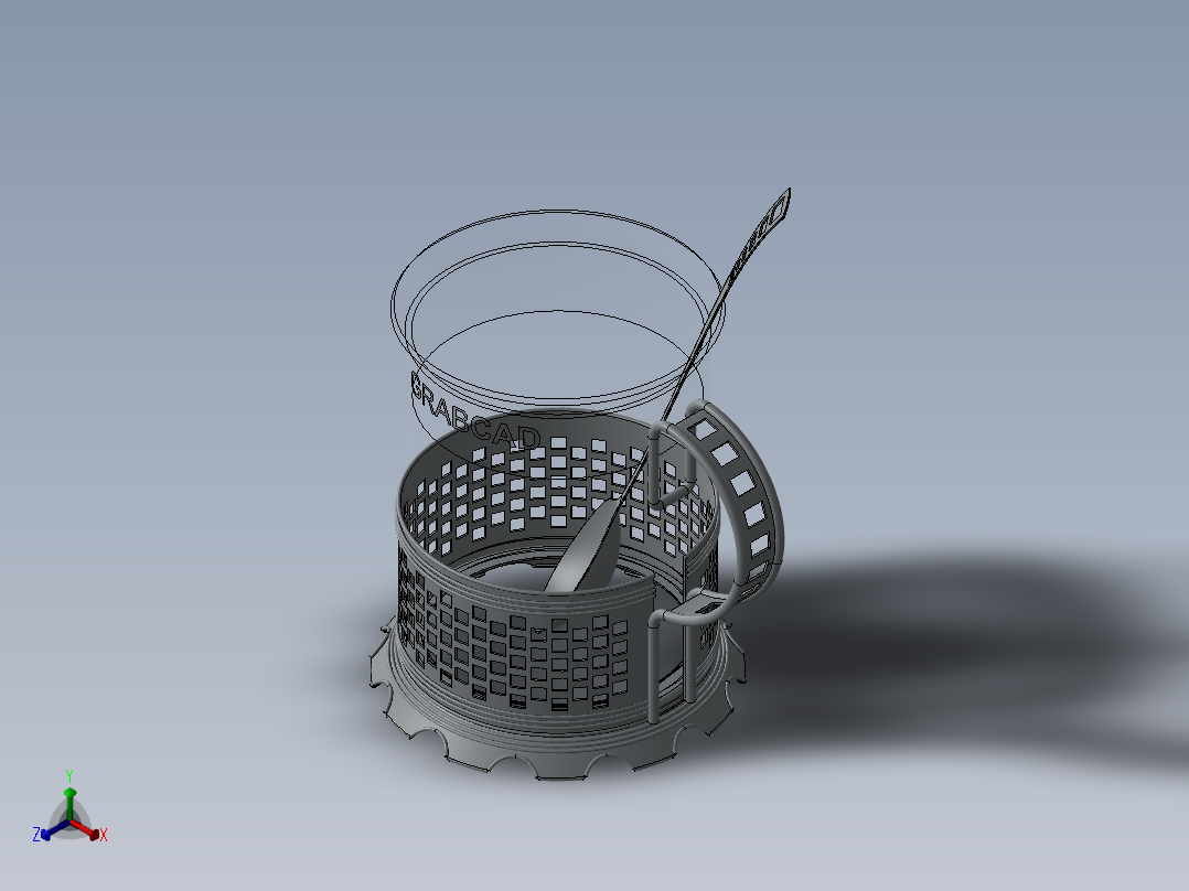 solidworks 创意茶杯设计图正等轴测图