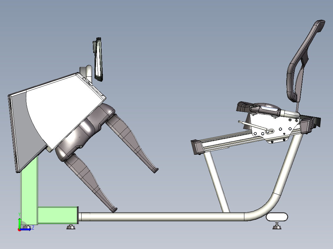健身器材STEP左视图