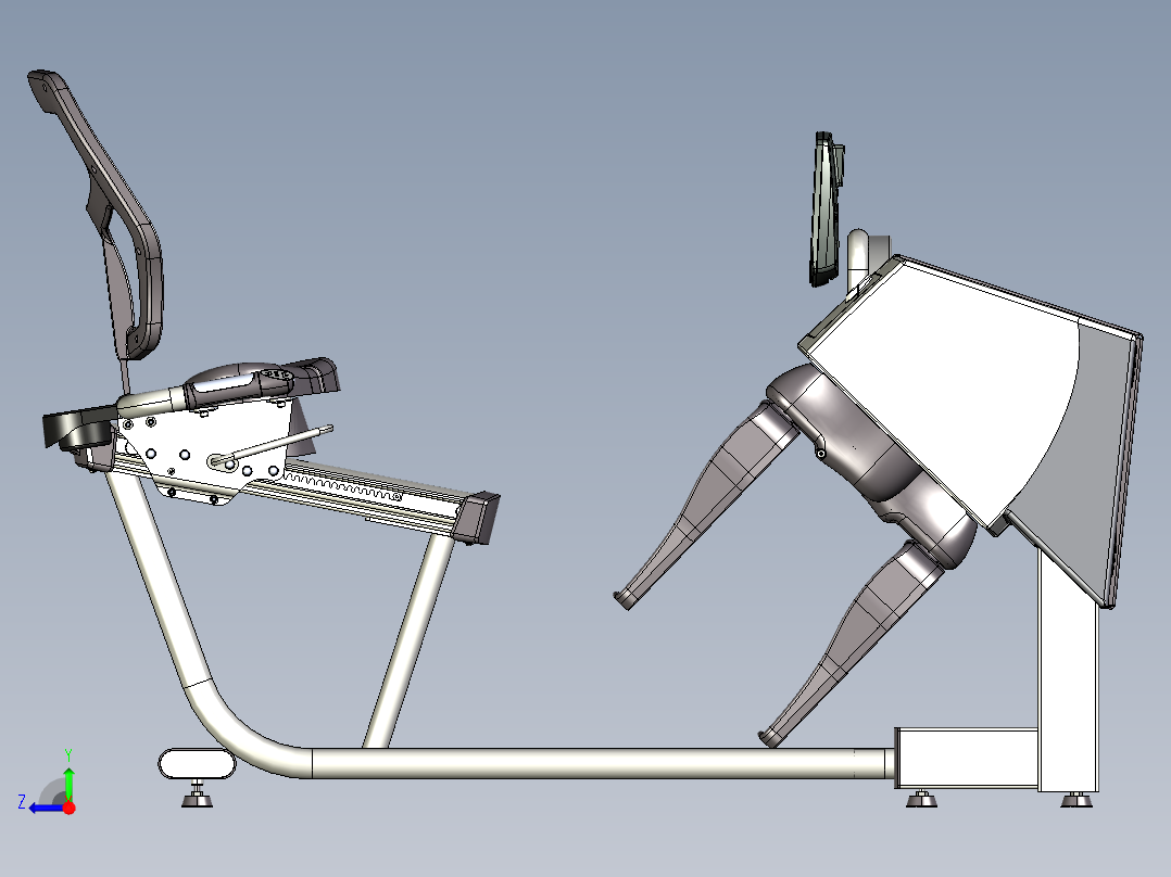 健身器材STEP右视图