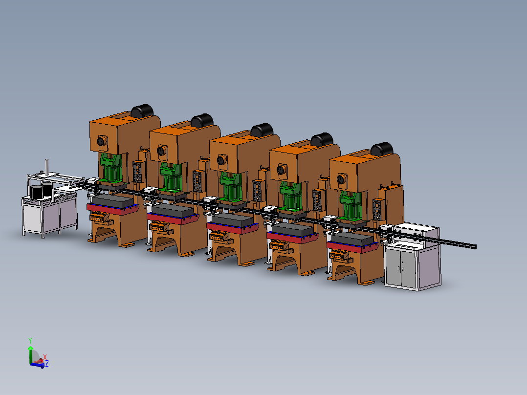 冲床多次元连杆机械手冲床多台联机自动上下料1方案机械1