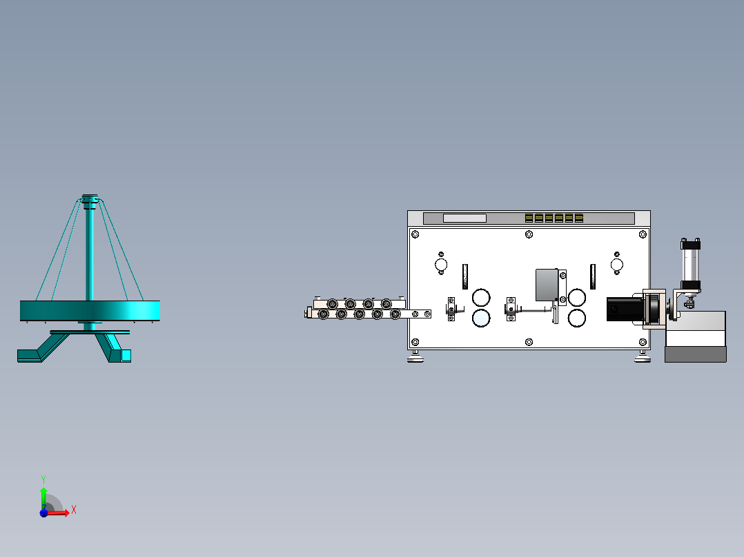 电缆剥线3D折弯机前视图