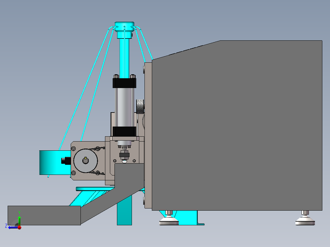 电缆剥线3D折弯机右视图
