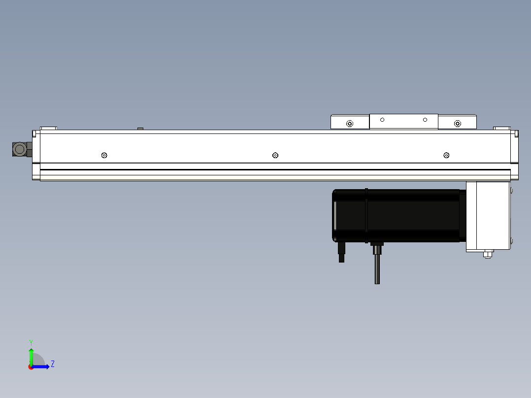 Toyo东佑达直线模组-ECH10-300-BM-100W+煞車左视图