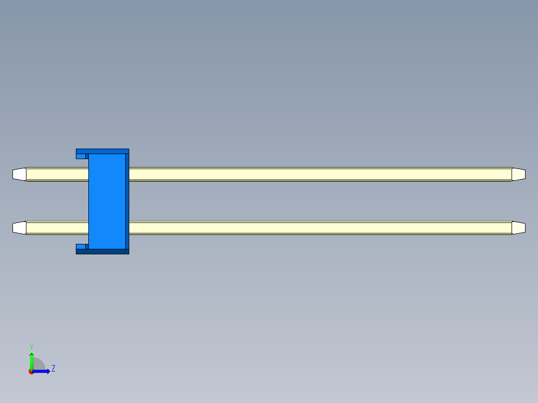 彩色公头100mil（2.54mm）系列-DS1021_blue_2x23p_100mil_Type19_rev1.0左视图