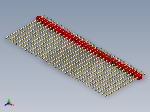 彩色公头100mil（2.54mm）系列-DS1021_red_1x31p_100mil_Type43_rev1.0