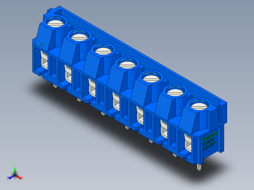 DEGSON DG365 系列 7.5mm 接线端子-DG365-7.5-07P-12-00AH正等轴测缩略图