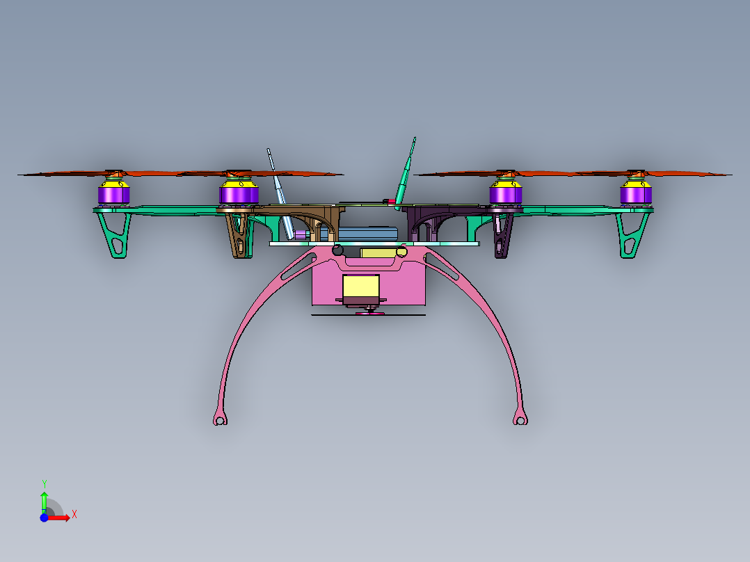 大疆风火轮飞行器前视图