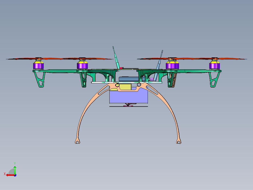 大疆风火轮飞行器后视图