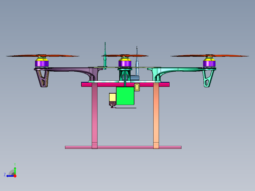大疆风火轮飞行器右视图