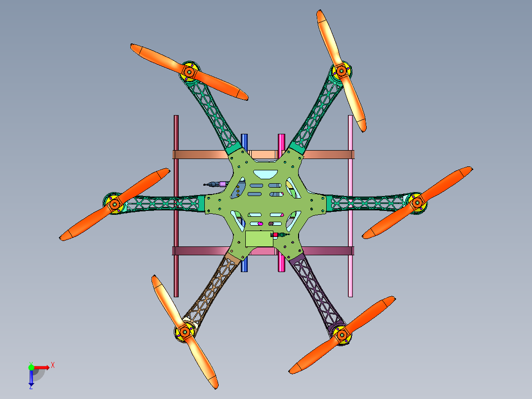 大疆风火轮飞行器俯视图