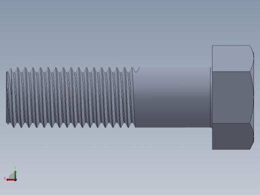 UNC 六角螺栓-Hex Bolt 0.875-9 x 3.SLDPRT后视缩略图