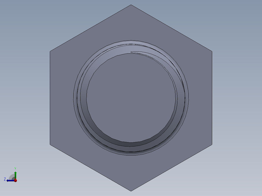 UNC 六角螺栓-Hex Bolt 0.875-9 x 3.SLDPRT右视图