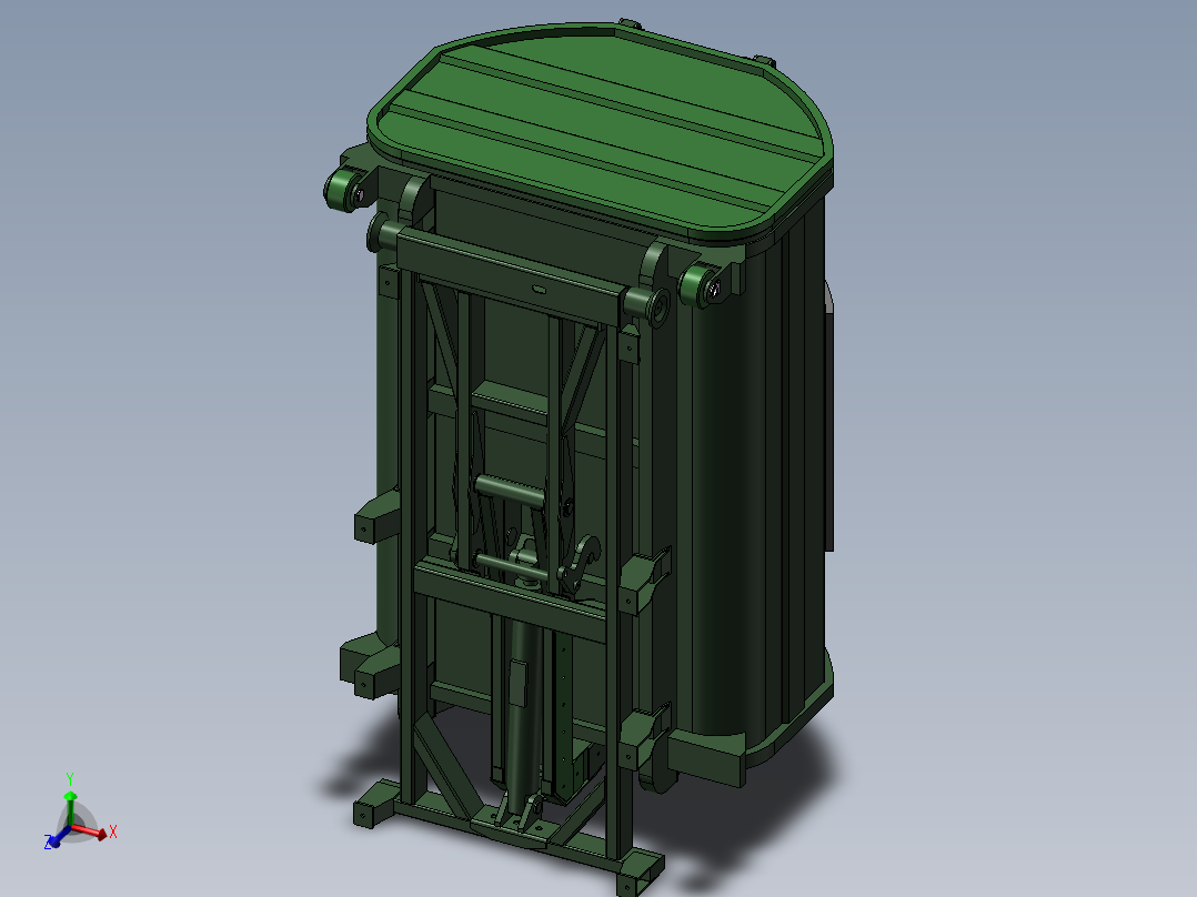 5021zxx 小型环卫收集车拉箱机构
