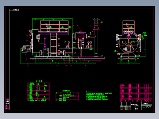 WNS1.0-1.0- Q燃气蒸汽锅炉1T含CAD图纸+说明书