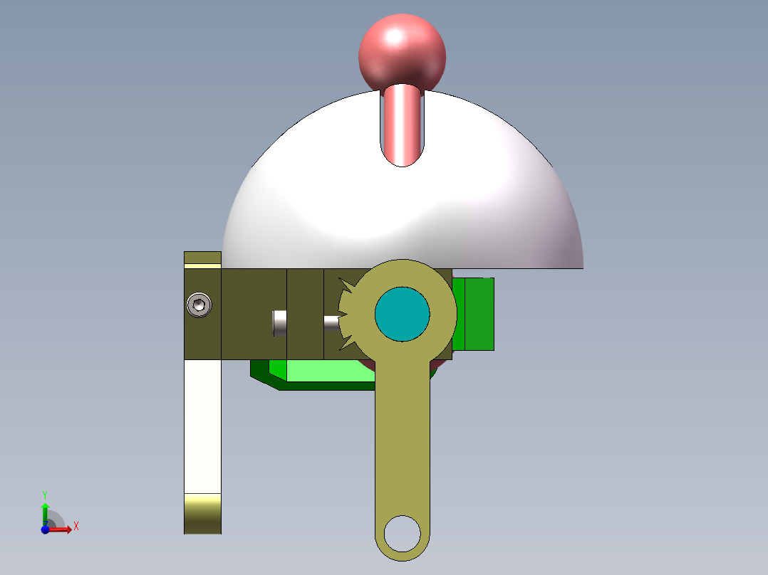 圆弧十字方向结构前视图