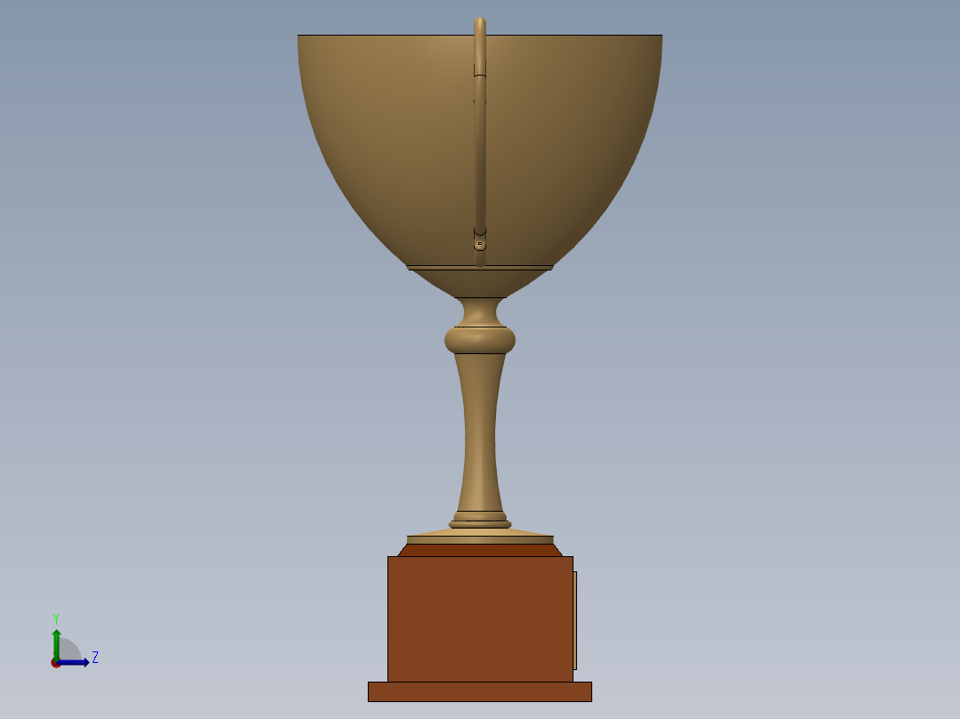 黄金奖杯左视图