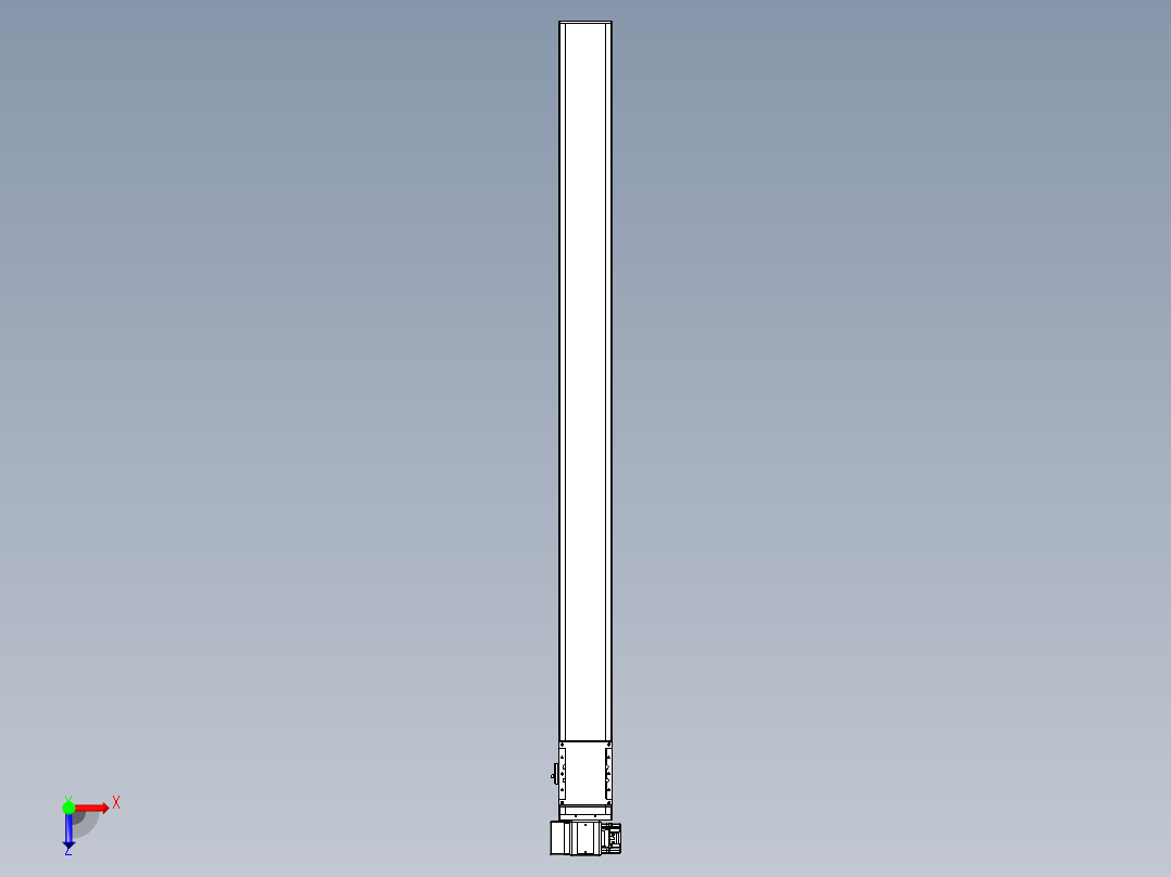 同步带全封闭直线模组TPA-HCB-105D-90-L1350-LP-C-P20-N3俯视图